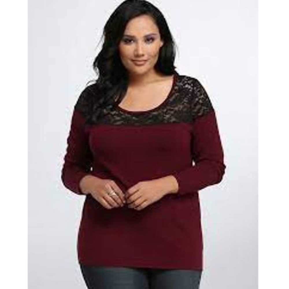 Torrid Lace inset Sweater